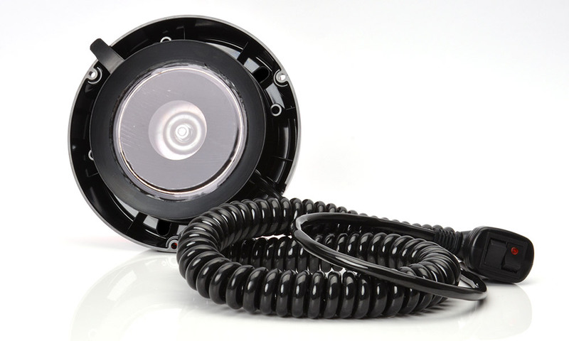 Maják magnetický LED červený WAS, kabel 7m, autozástrčka