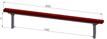 Podpěra 200cm plochá boční v. 50 cm