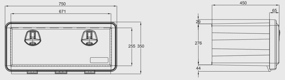 Box na nářadí JUST 750 750x350x450 mm 