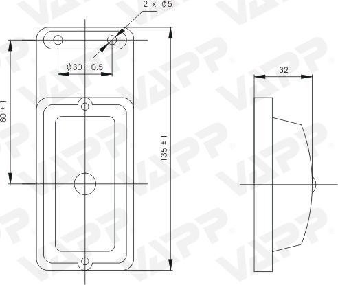 Svítilna přední obrysová GMAK G05/1 (MU-15, závěsná)