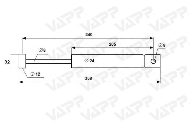 Tlumič nájezdové brzdy BPW PAV/SR 1,3X