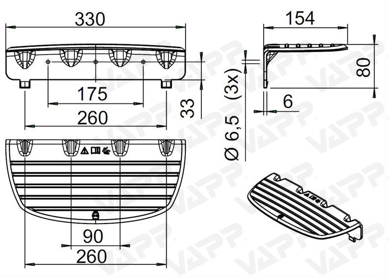 Blatníková nášlapnice BKS EA 200/220/240 černá DOPRODEJ