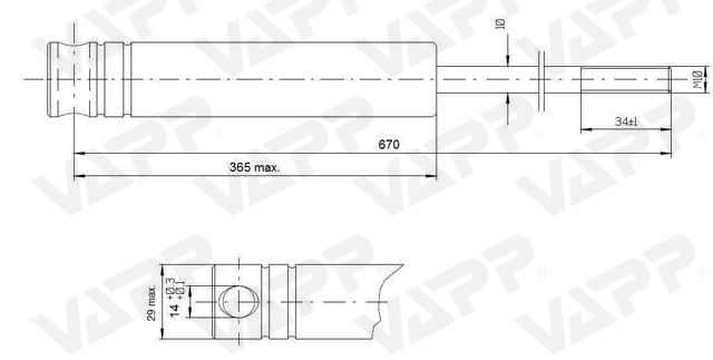 Tlumič nájezdové brzdy KNOTT KF 30 C