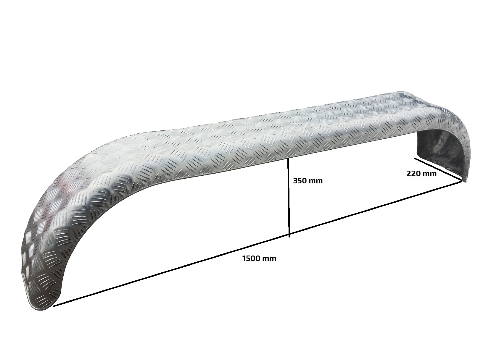 Blatník tandemový ALU š220/v350/d1500 mm DOMAR