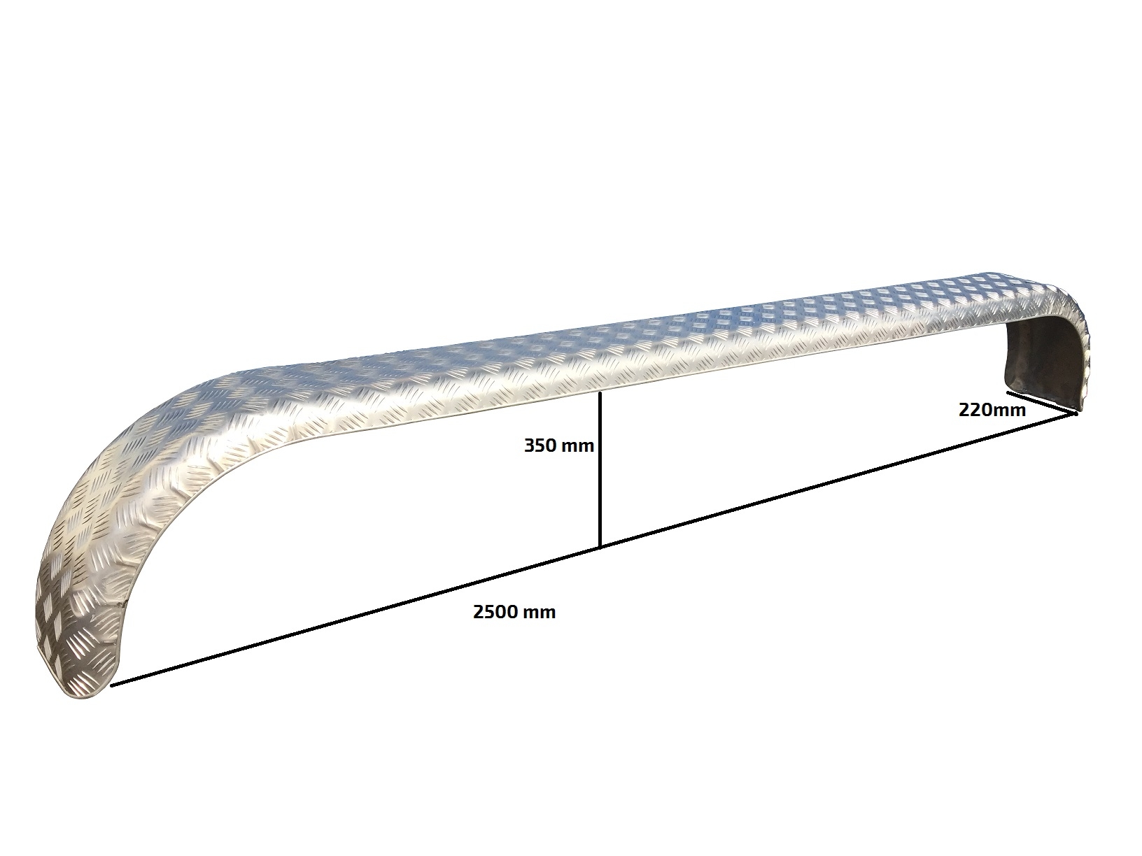 Blatník vícenápravový ALU š220/v350/d2500 mm DOMAR