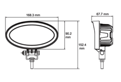 Svítilna Lucidity 22834 pracovní LED 12-36V, 2400/1680 lm, IP69K