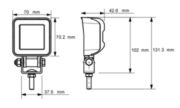 Svítilna Lucidity 22846 pracovní LED 12-36V, 720/460 lm, IP67