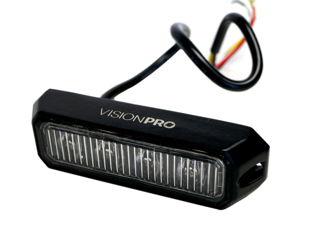 Výstražná záblesková svítilna VISIONPRO, 4x LED, oranžová - NOVINKA