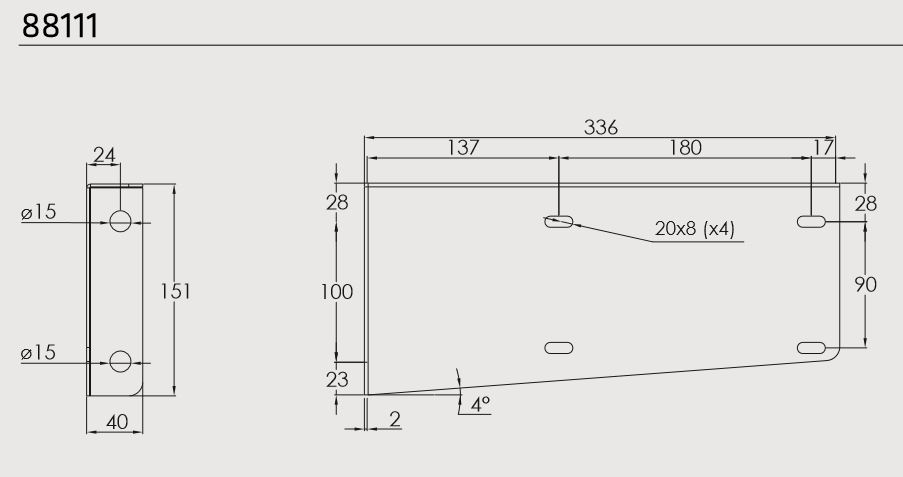 Držák boxu JUST 500-R a 500 horizontální (sada pro 1 box)