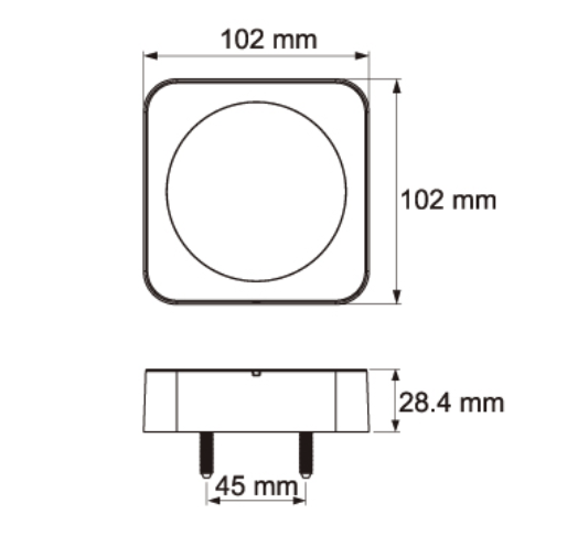 Svítilna Lucidity 26010 sdružená LED 12-24V, P/L-BL/BR/KO kabel 0,5m