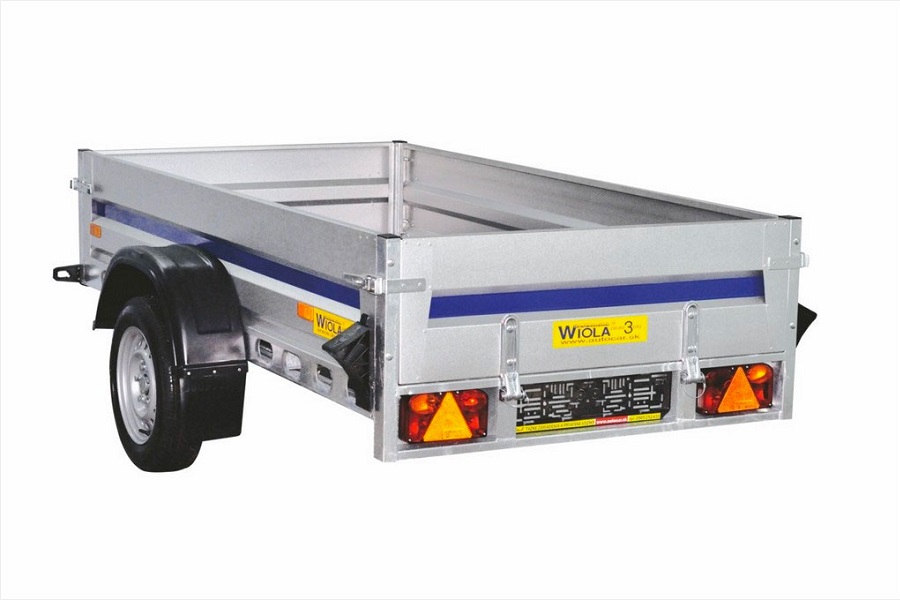 Přívěsný vozík - WIOLA - 2800 x 1600, s nápravou AL-KO 1300 kg SKLOPNÝ