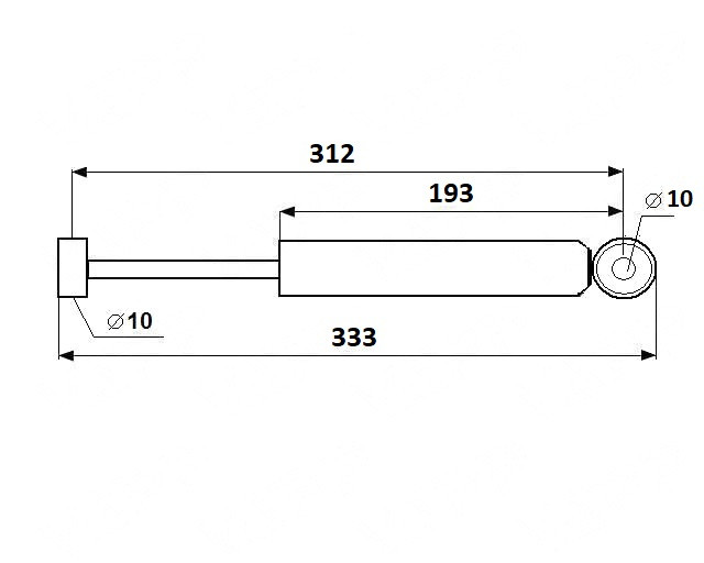 Tlumič nájezdové brzdy BPW ZAF 2,0-2 (02.3722.77.00)