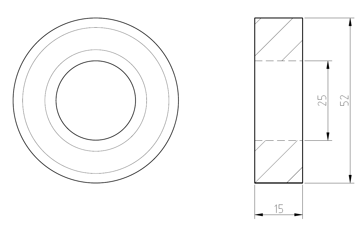 Ložisko kuličkové zapouzdřené 6205, 25/52 mm, SPORTJACHT