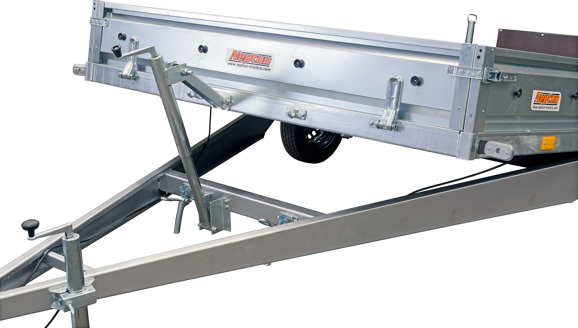 Sklopný přívěsný vozík Neptun MULTI | 380 x 180 x 25 cm