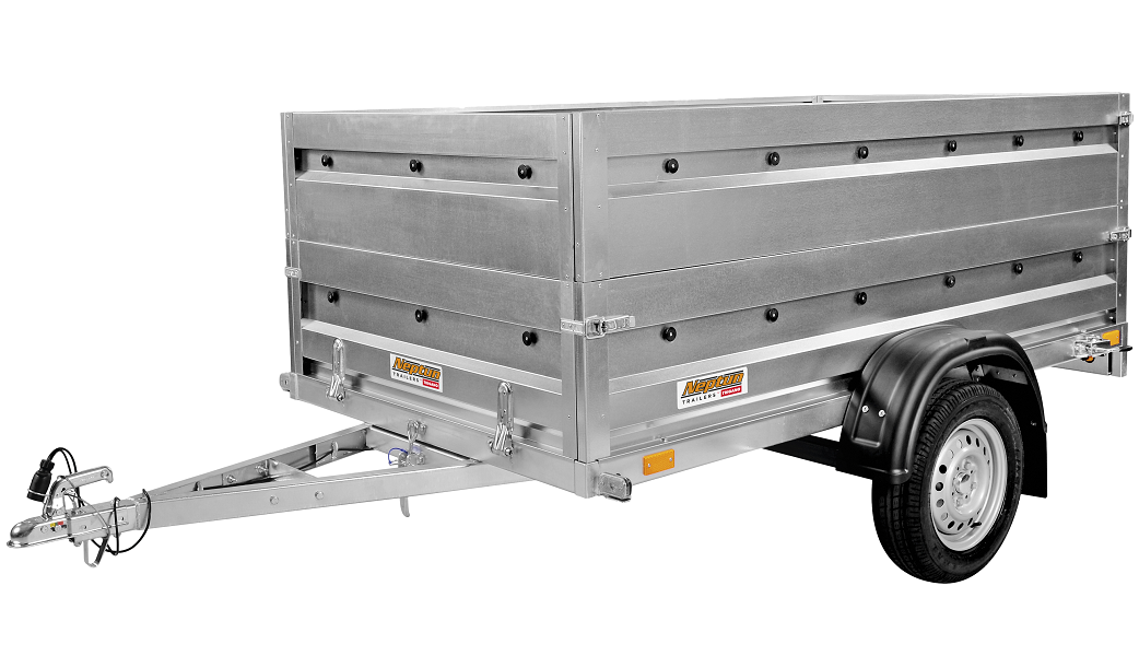 Přívěsný vozík Neptun Rustik nebrzděný sklopný s listovými pery | 263 × 129 cm