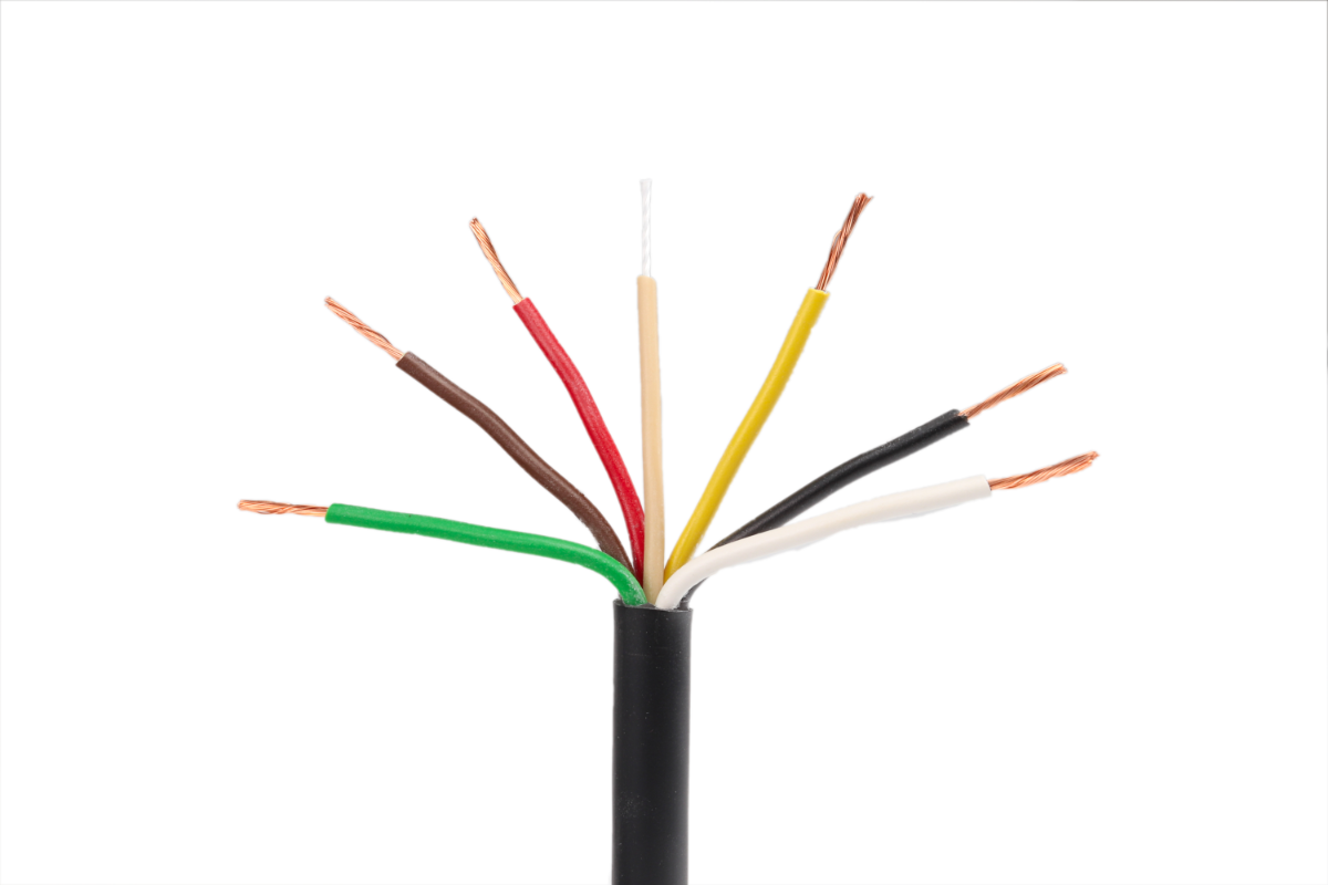 Kabel 6x0,75 mm2, černá/ hnědá/ bílá/ červ./ zel./ žlutá, balení 50 m