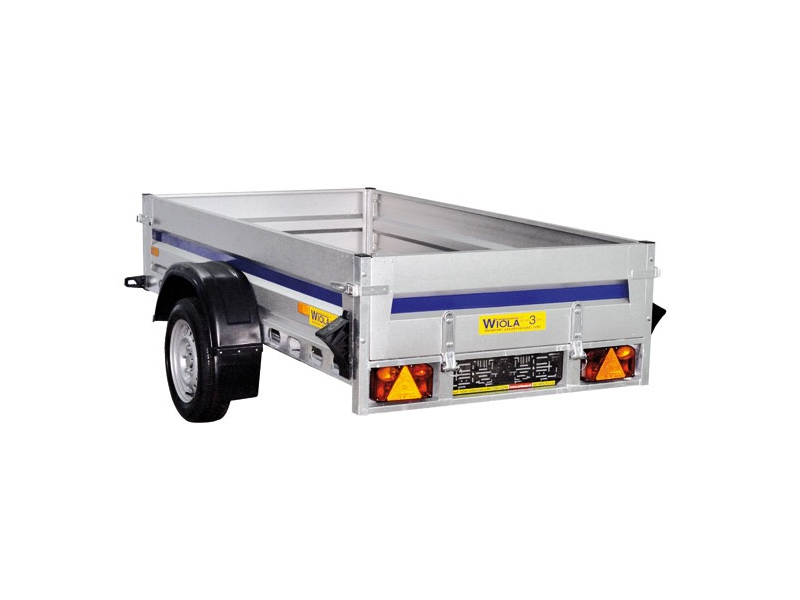 Sklopný přívěsný vozík Wiola KRAKUS s nápravou na 1300 kg | 242 x 122 cm