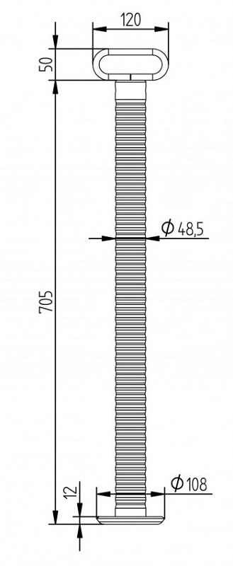 Opěrná noha KNOTT TL48 H (6D6585.001) L-705mm