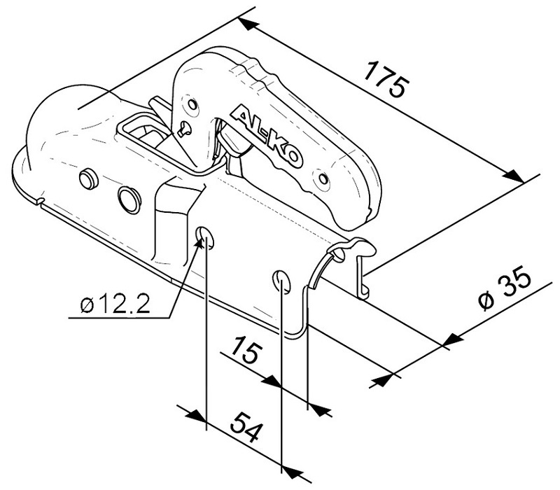 Tažná spojka AL-KO AK 7 - 35 Ausf. A pr. 35, 750 kg