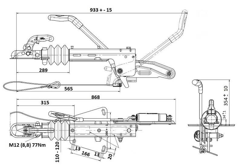 Nájezdová brzda KNOTT KF 13 E (GF)