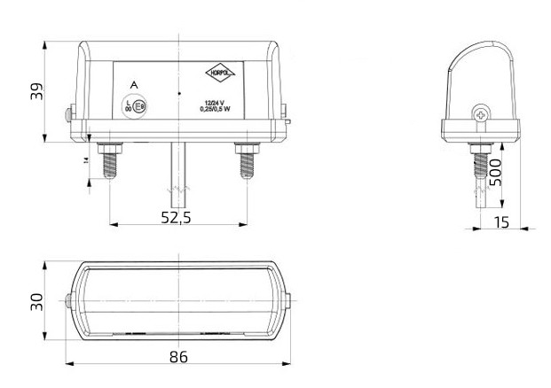 Osvětlení SPZ (registrační značky) LED HORPOL LTD 665 (12-24V)