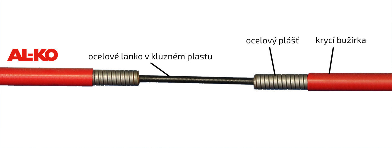 Lanovod brzdový pro 3062/3081 AL-KO 1400/1660 mm, závit M10