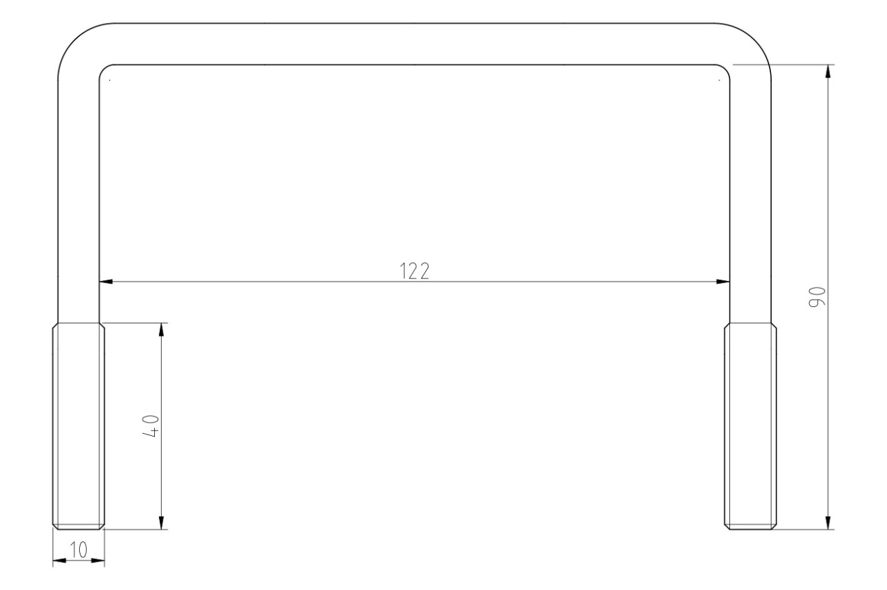 Třmen M10 90x122 mm (UNSINN)