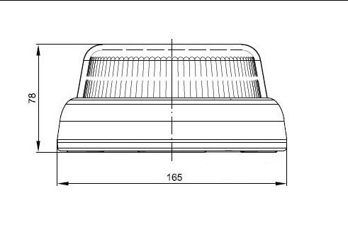 Maják pevný oranžový Fristom FT-101 3S LED, nízký