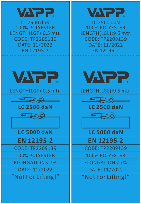 Upínací souprava 50 mm/10 m/5 t, dvojité háky