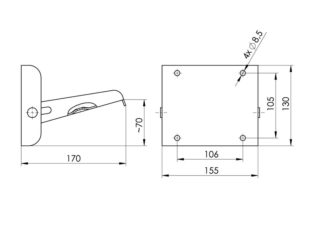 Stupačka na bočnici SP-01