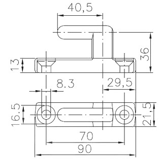 Čep pantu bočnic TIR BSCHG 40, litina