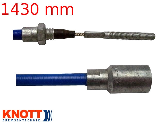 Lanovod brzdový KNOTT nerez 1430/1640mm, závit M8