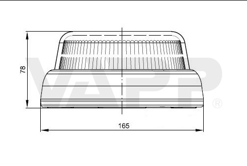 Maják pevný oranžový Fristom FT-100 3S LED, nízký