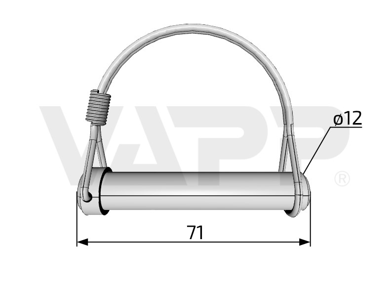 Čep pantu SPP SW-02 KPL s pružinovou pojistkou