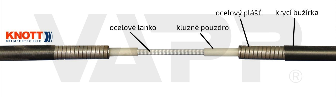Lanovod brzdový KNOTT závit M8
