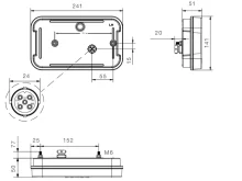 Svítilna Aspöck Multiled IV sdružená, L-BL/BR/KO/ML/RZ, baj5