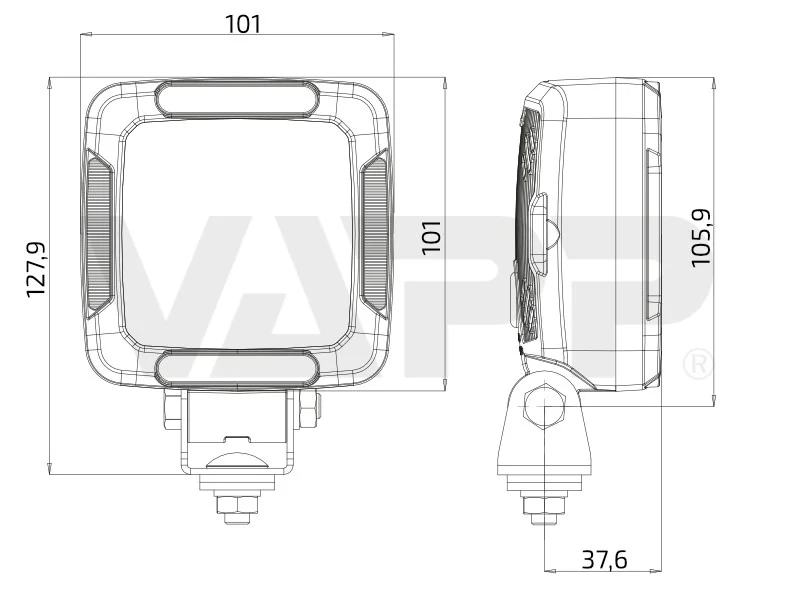 Svítilna pracovní WAS W302/2580 ECO LED 2100 lm, 12-24V, IP6K9K