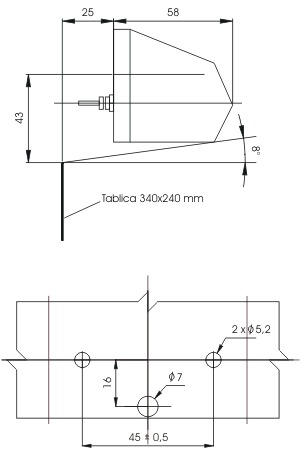 Osvětlení SPZ (registrační značky) G09/1, červená 