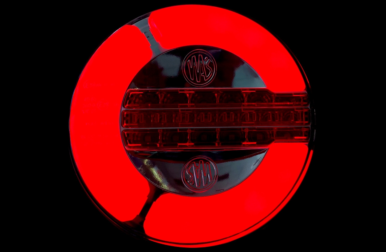 Svítilna WAS W153/1128 sdružená LED 12-24V, P-L, BL/BR/KO, kabel 2m 