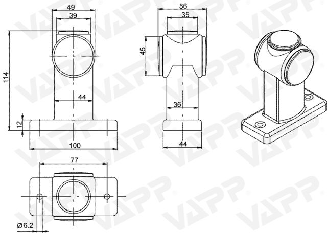 Svítilna doplňková obrysová LED Jokon SPL 2020G (9-32V), 114 mm, SNAP-IN 