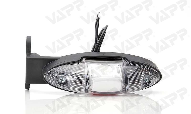 Svítilna doplňková obrysová LED WAS W107/820P III (12-24V) na držáku, pravá 