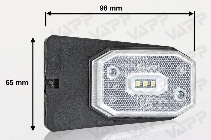 Svítilna přední obrysová Fristom FT-001/1B LED s odrazkou (Flexipoint), na držák