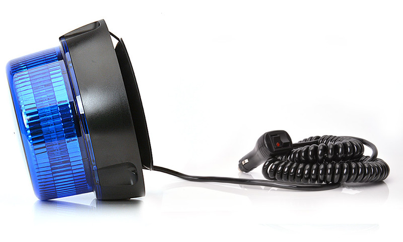 Maják magnetický LED modrý WAS, kabel 7m, autozástrčka