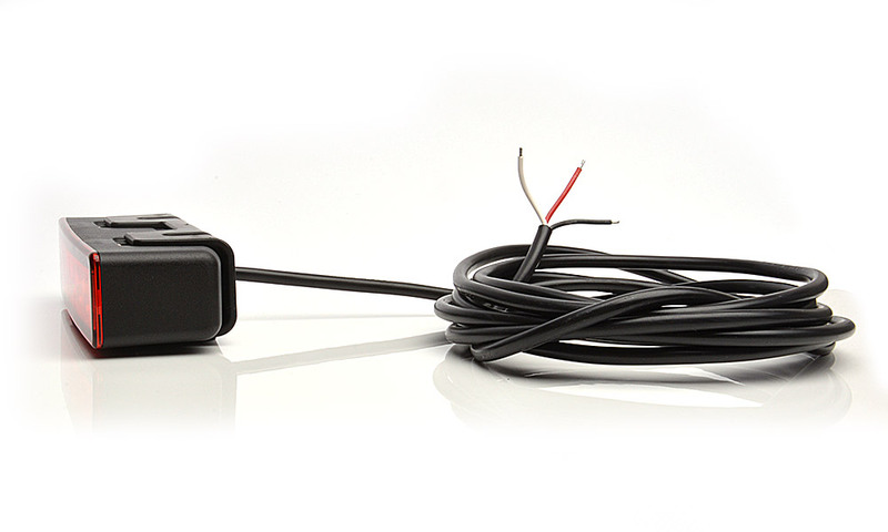 Výstražná záblesková svítilna červená WAS, barevné sklíčko