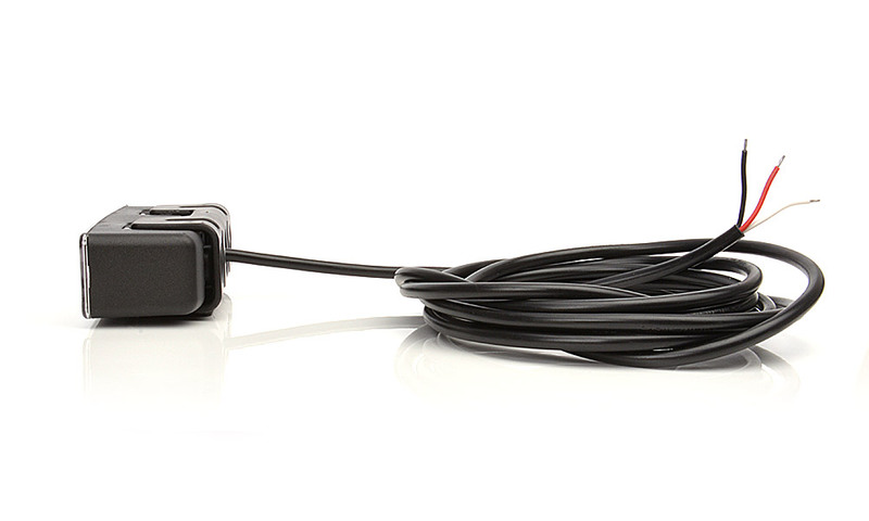 Výstražná záblesková svítilna oranžová WAS, čiré sklíčko