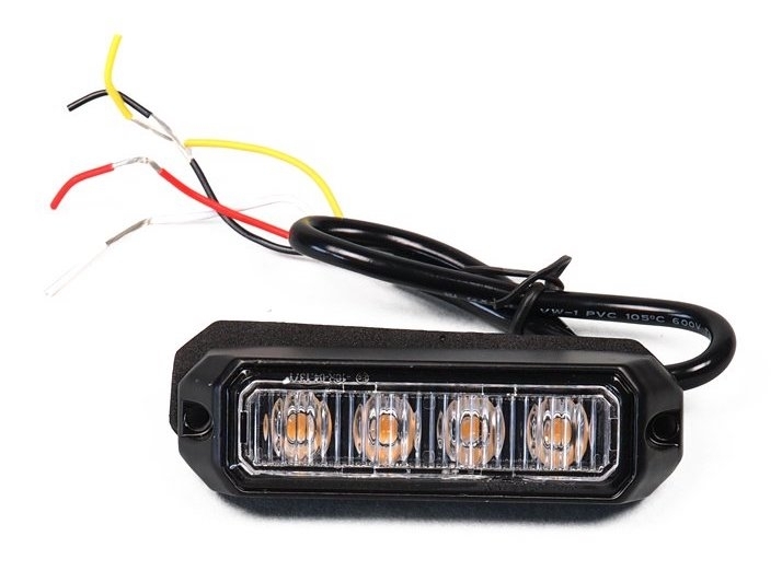 Výstražná záblesková svítilna VISIONPRO, 4x LED, oranžová - NOVINKA