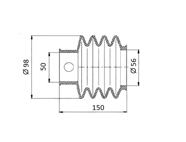 Manžeta gumová BPW pro ZAF 1,0-2,8