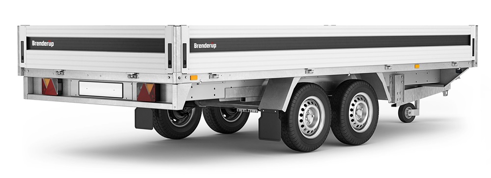 Brzděný přívěsný vozík Brenderup 5520W ALU | 517 x 204 cm | 3500 kg