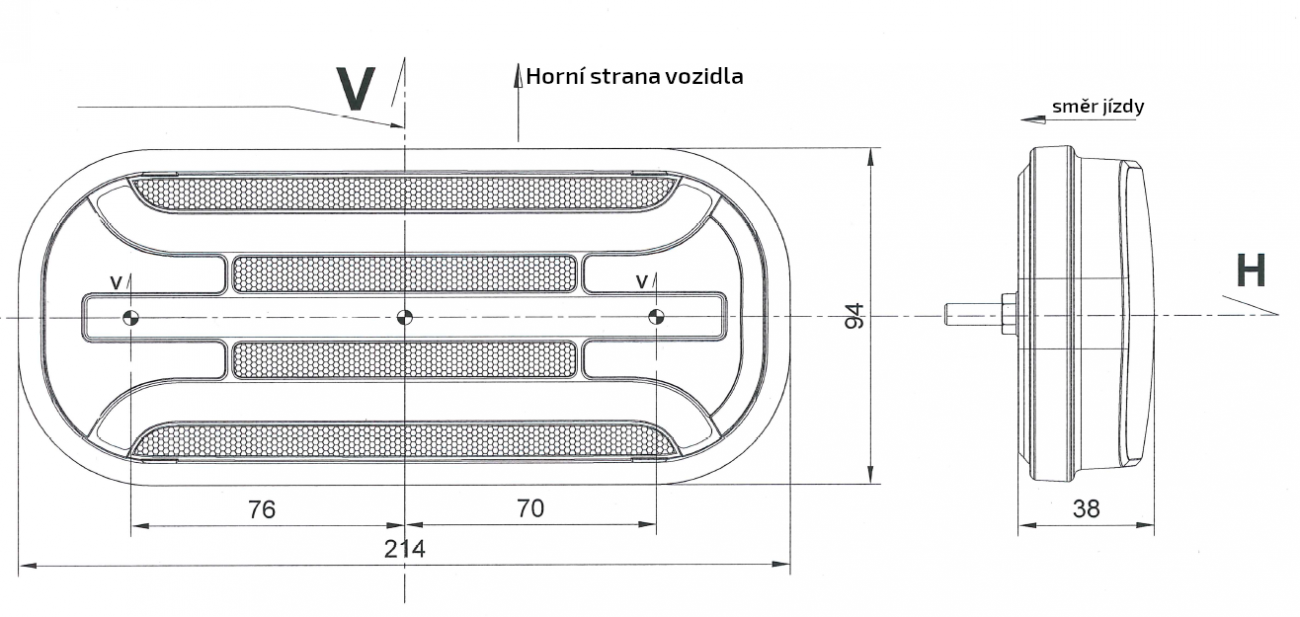 Svítilna Fristom FT-230 sdružená LED 12-36V, L/P-BL/BR/KO/ML/RZ, dynamický blinkr, baj5