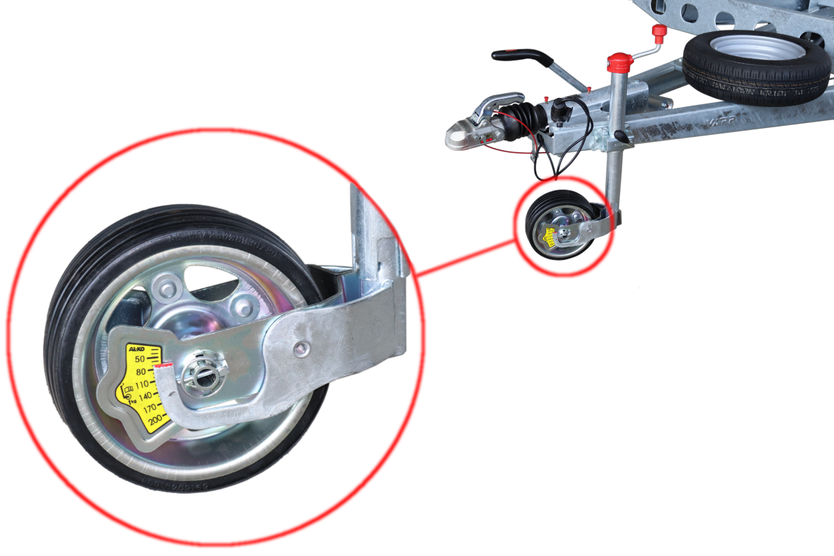 Kolečko opěrné AL-KO Premium 60 230x80 300/180 kg s ukazatelem zatížení